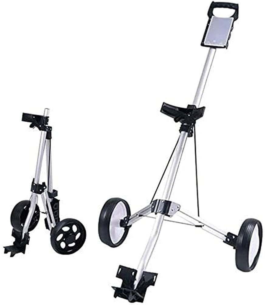 Amazon｜ゴルフプッシュカート 2輪ゴルフトロリー、ゴルフカート